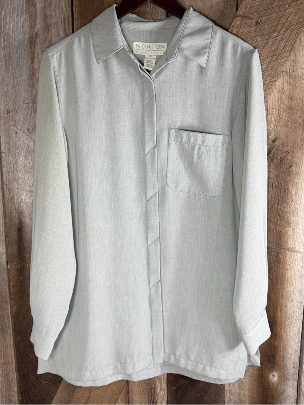 Vintage 1990's Norton McNaughton Button Up Dress Shirt  Size M